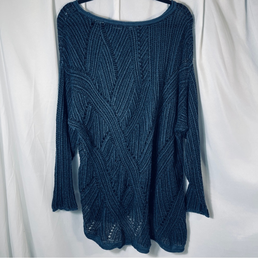 DKNY  SWEATER TEXTURED KNIT TUNIC SWEATER 2X